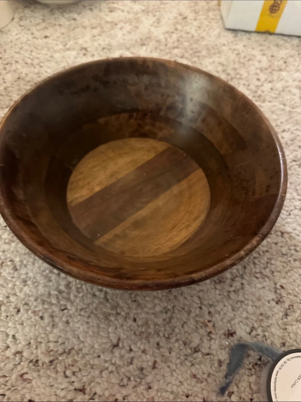Wood Serving Bowl in Rich Brown 12”